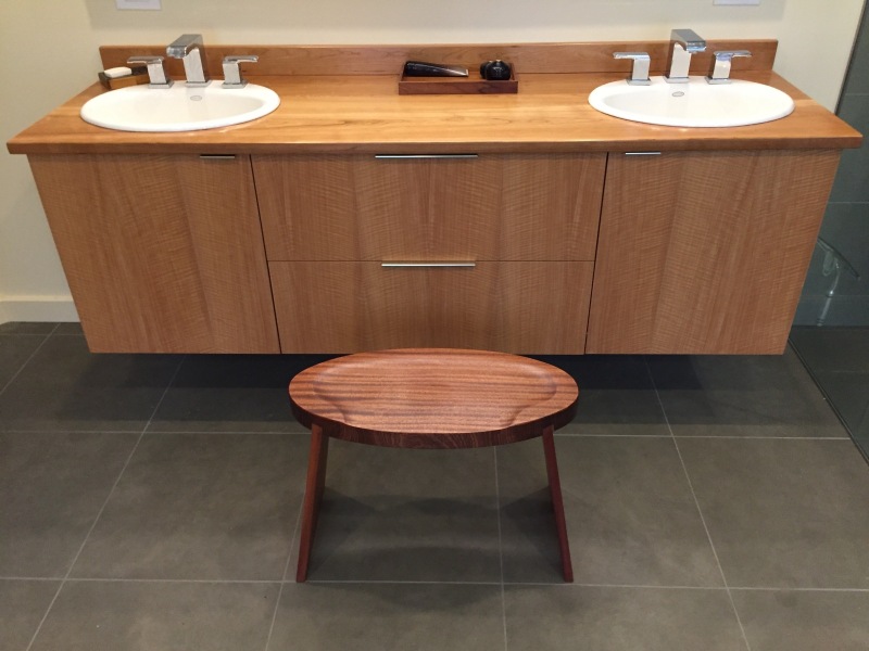 Anigre-bathroom-vanity-with-mahogany-stool