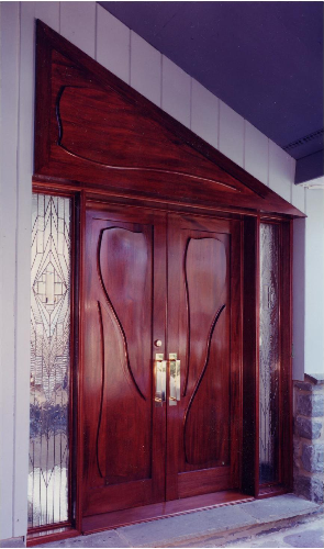 Elegant-mahogany-entry-door
